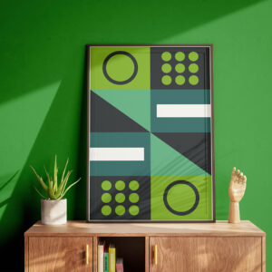 Plakat Geometryczny — Abstrakcja w Ruchu | Premium Grafika na Ścianę