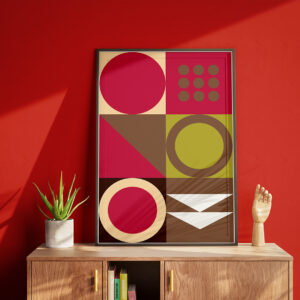 Plakat Geometryczny — Abstrakcja w Ruchu | Premium Grafika na Ścianę
