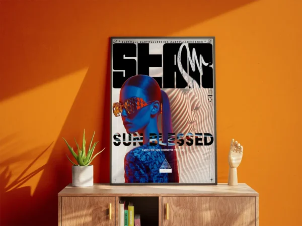 Plakat „Sun Blessed" (Supernova) — futurystyczna odsłona editorial fashion